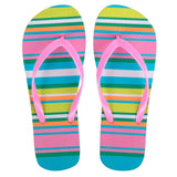 Women's Striped Flip Flops  Bulk- Assorted