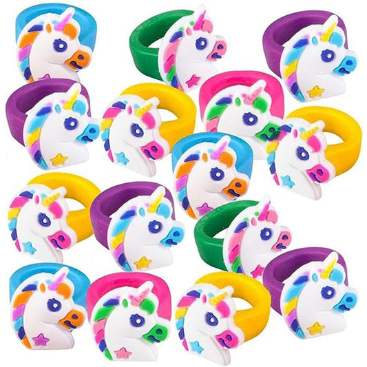 Wholesale Unicorn Stylish Rubber Ring for Girls & Boys - Assorted Colors (Sold By -36 Piece)