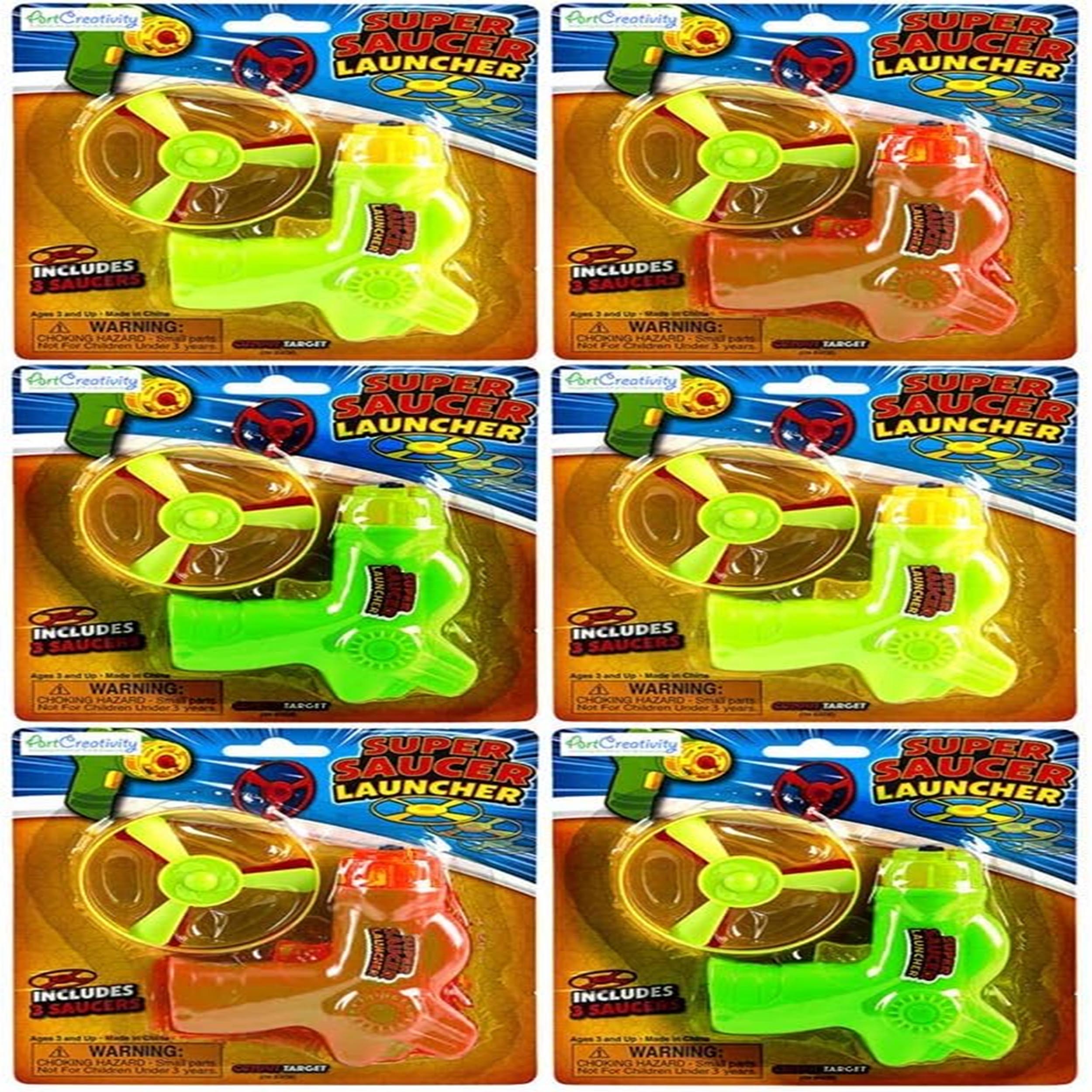 Super Saucer Launcher Fun Disc Launcher for Outdoor Play Assorted Colors (MOQ-12)