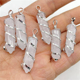 Wholesale Natural Stone Copper Wire Pendants Jewelry For Women's