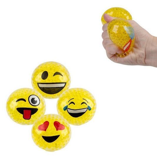 Squeezy Bead Emoticon Ball - 2 1/4 Inches -(Sold By Dozen =$19.99)