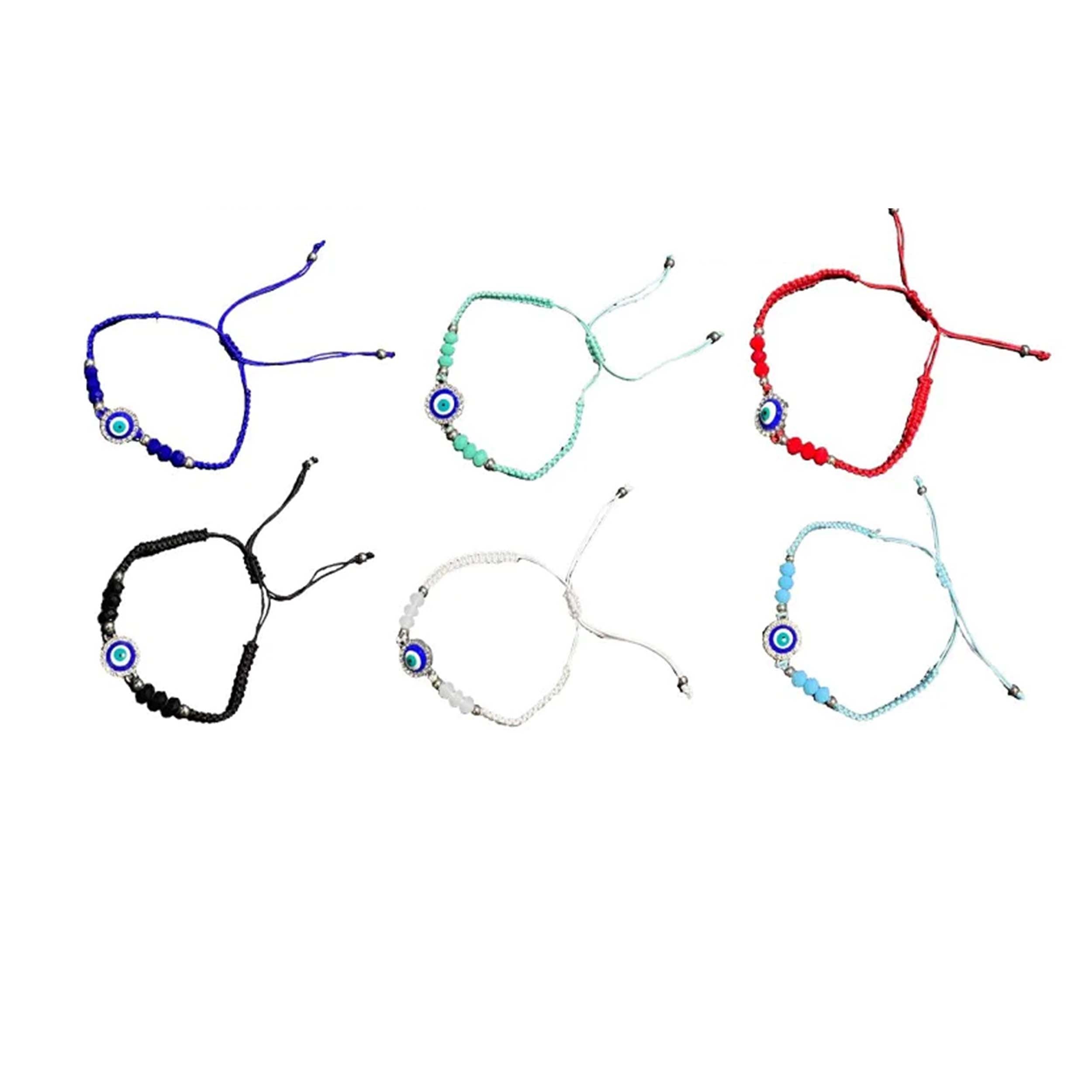 Wholesale Eye in the Star Braided Drawstring Bracelets - MOQ 12