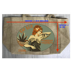 New Red Hair Burlap Tote Bag For Women's - Stylish and Eco-Friendly Carryall (Sold By Piece)
