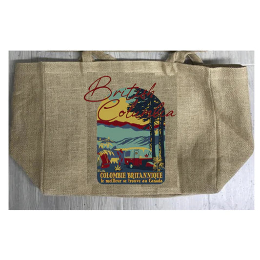New British Columbia Marijuana Burlap Tote Bag - Stylish and Eco-Friendly (Sold By Piece)
