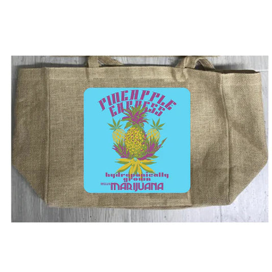 New Pineapple Express Marijuana Burlap Tote Bag - Stylish and Eco-Friendly Carryall (Sold By Piece)