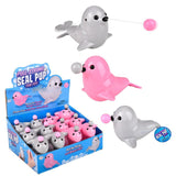 Pull-String Seal Pup Bath Toy For Kids in Bulk - Assorted