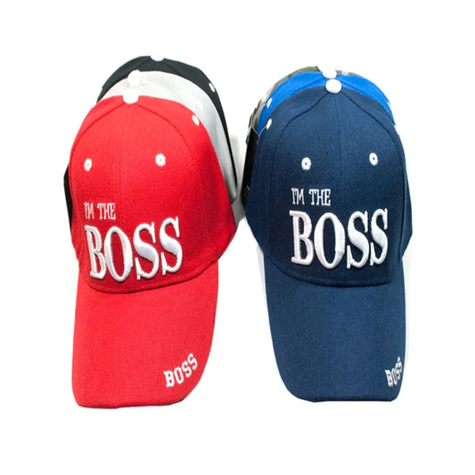 "I'm the Boss" Casual Caps For Kids And Adults Wholesale MOQ -12 pcs