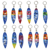 Wooden Surfboard Keychain In Bulk- Assorted