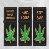 Wholesale Black Nature's Way Marijuana Leaf Flip Top Oil Lighter Assorted Styles (Sold by the piece or  dozen)