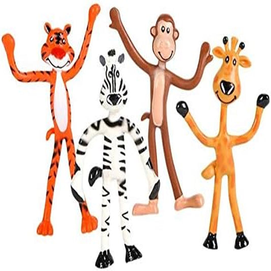 Bendable Zoo Animal Figures for Kids Flexible and Fun Zoo Animal Toys MOQ -12 pcs