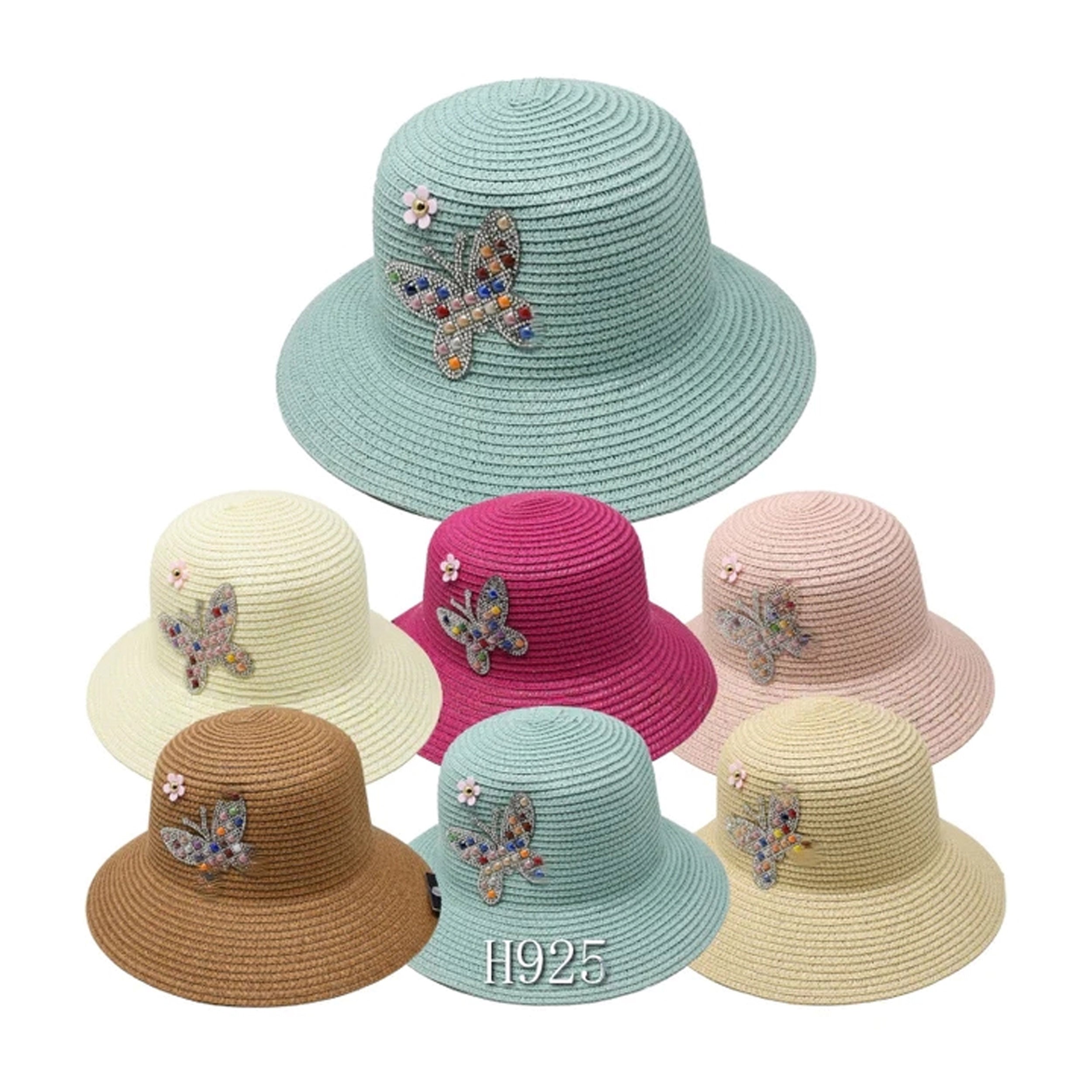Girls Summer Straw Hats -(Sold By Dozen =$65.99)