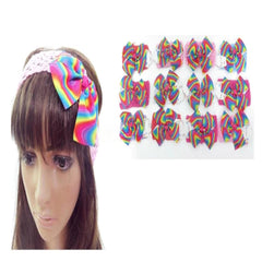 Wholesale Cute Rainbow Lace Head Wraps MOQ -12 pcs