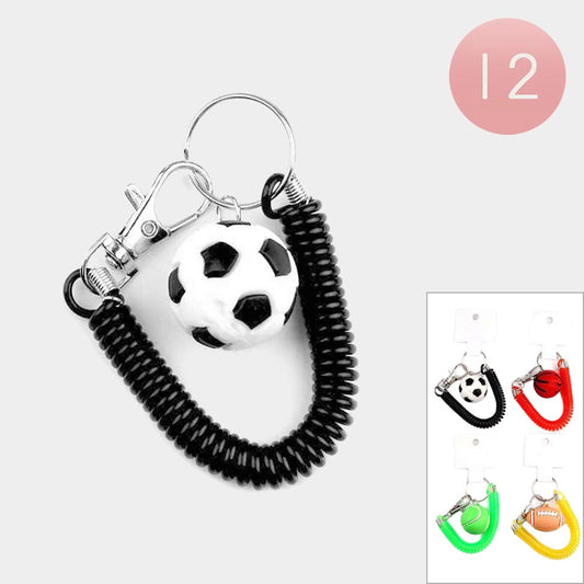 Sports Keychains - Soccer, Basketball, Baseball, Football: Show Your Love for Sports MOQ-12 pcs