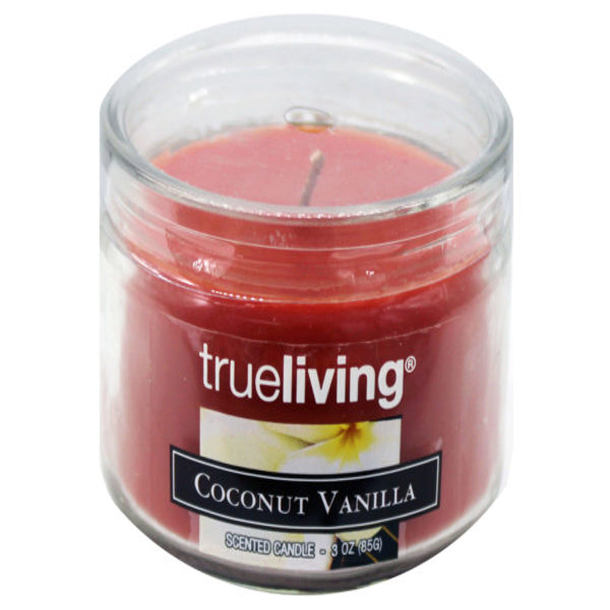 True Living 3oz Coconut Vanilla Scented Candle - Create a Tropical Oasis at Home MOQ -14 pcs