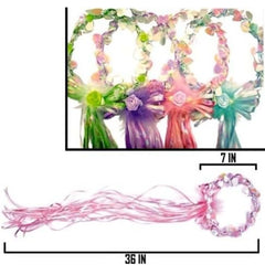 Wholesale Deluxe Kids Halos with Streamers Sparkling Princess Accessories (Sold by the dozen)