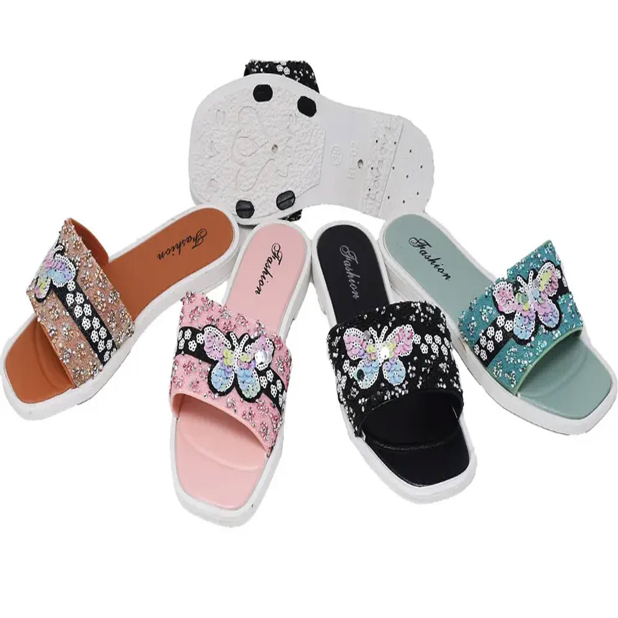 Ladies Cute Slip On PVC Sandals Wholesale MOQ -12 pcs