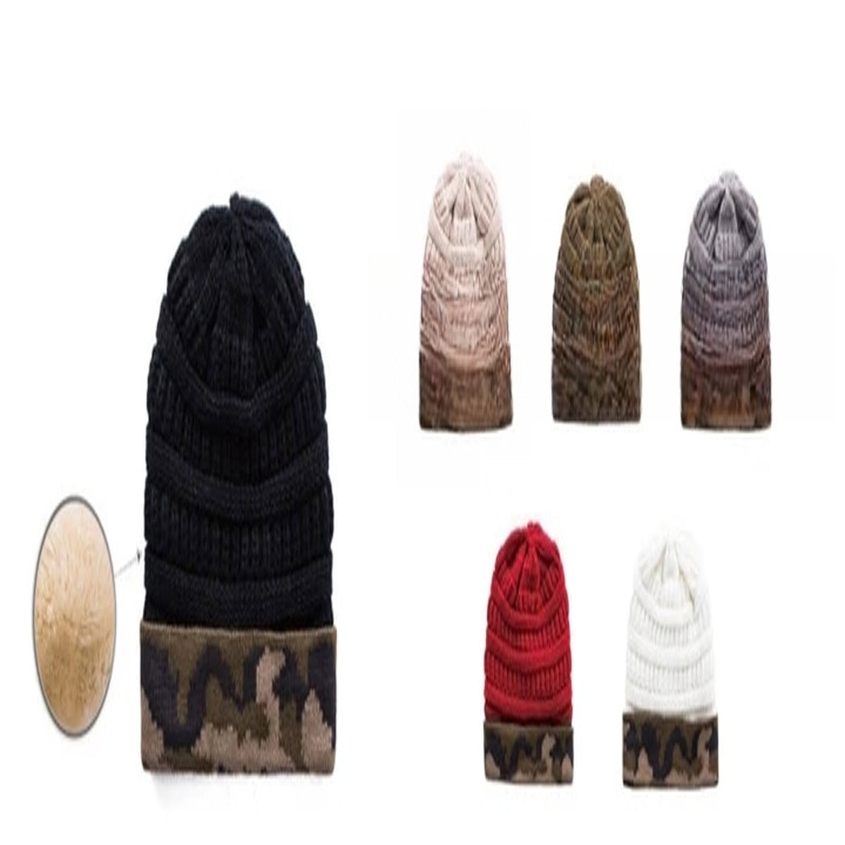 Wholesale Women Cheetah Beanie Hats  MOQ -12 pcs