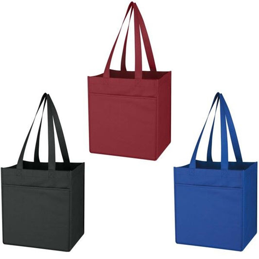 Non-Woven 6 Bottle Wine Tote Bag In Bulk- Assorted