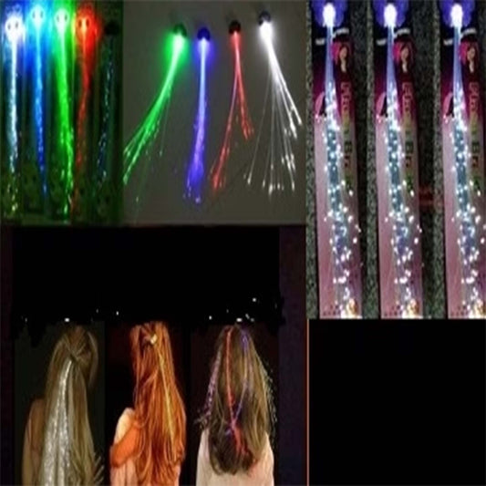 Wholesale Light Up Flashing Fiber Optic Hair Clip -14" (sold by the piece or dozen)
