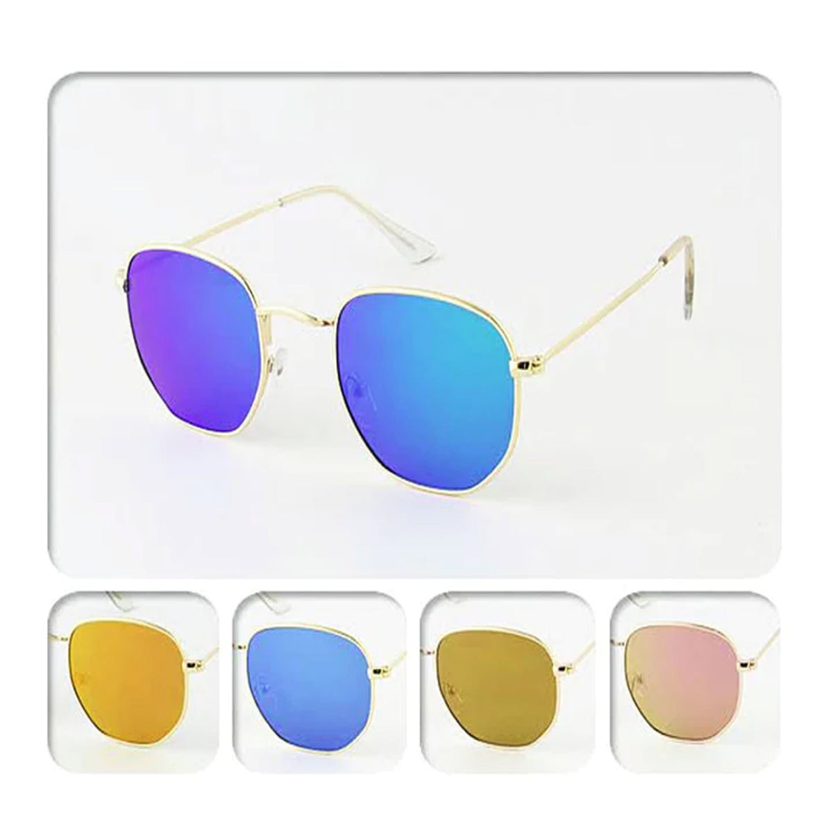 Mirror Lenses Sunglasses -(Sold By DZ =$47.99)