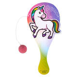 Plastic Unicorn Pattern Assorted Paddle Balls Kids Toys In Bulk