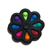 Wholesale 3.6 INCH RAINBOW FLOWER FIDGET & BUBBLE POP IT SILICONE STRESS RELIEVER TOY