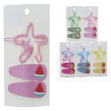 Girls Shooting Star Hair Clips In Bulk- Assorted