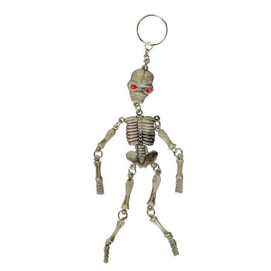 Skeleton With Rhinestone Eyes Keychain In Bulk