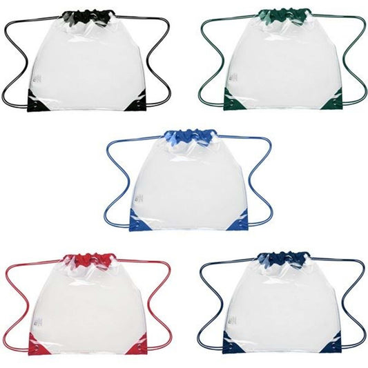 Small Clear Drawstring Backpack Compact and Transparent Bag for Easy Accessibility (MOQ-100)