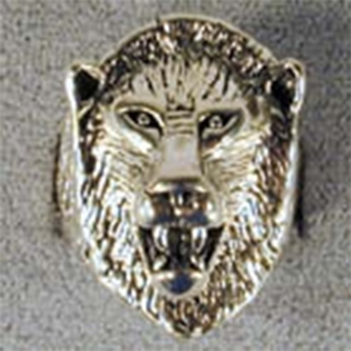 Wholesale Lion Head Deluxe Silver Biker Ring Unleash Your Inner Roar (Sold by the piece)