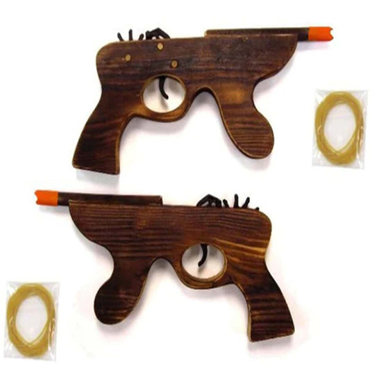 Wholesale Antique-Looking Machine Gun Elastic Shooter Fun Toy for Cops & Robbers Play (Sold by the piece or dozen)