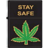 Wholesale Black Nature's Way Marijuana Leaf Flip Top Oil Lighter Assorted Styles (Sold by the piece or  dozen)