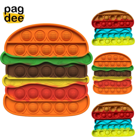 Hamburger Shape Pop Bubble Fidget Toy