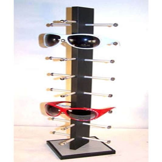 Wholesale Wooden Black 8 Pair Sunglass Display Rack Organize and Showcase Your Sunglasses (Sold by the piece)