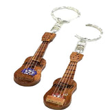 Wooden Hawaii Ukulele 3" Keychain Miniature Keychain with Assorted Colors