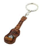 Wooden Hawaii Ukulele 3" Keychain Miniature Keychain with Assorted Colors