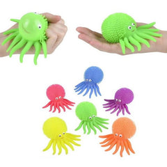 Octopus Squishy Balls Soft Octopus Stress Balls for Kids, 4 Pack