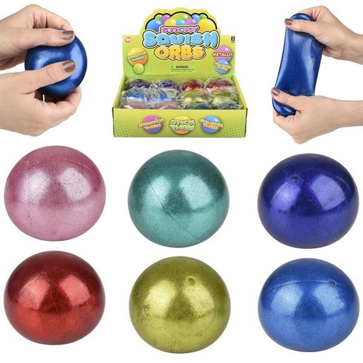 Wholesale Squish Sticky Metallic Ball Relaxing Toy Stress Relief Toy for Kids