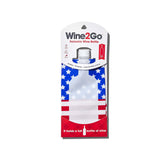 BPA-Free Plastic Foldable Wine Bottle in Stars and Stripes (MOQ-12)