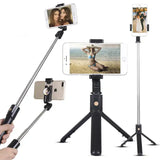 Extendable Wireless Selfie Stick With Tripod Built In Remote For Iphone