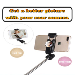 Extendable Wireless Selfie Stick With Tripod Built In Remote For Iphone