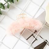 Women's Large Faux Fur Pom Pom Hair Claw Clip (1 Dozen=$119.99)