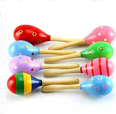Wooden Colorful Rattle Non-Toxic Toys for Newborn Baby, Musical Infant Toy