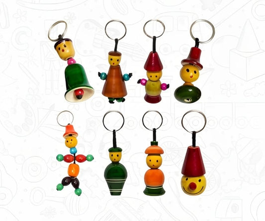 Wooden Keychain Set: Handcrafted, Durable, and Eco-Friendly Toy for Kids
