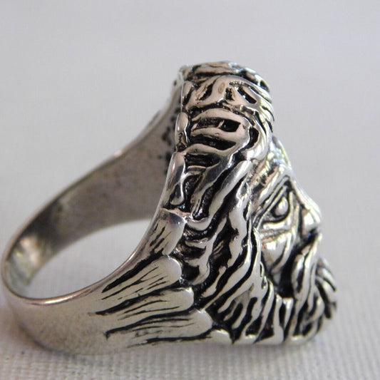 Wholesale Zeus God of War Silver Deluxe Biker Ring For Men's (Sold by - 12 piece)