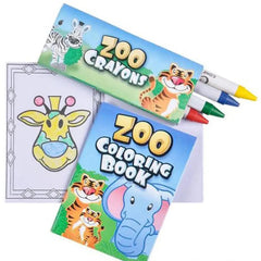 Zoo Animal Coloring Book Set (1 Dozen=$8.99)