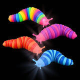 Light-Up Wiggle Sensory Fidget Slug Kids Toy- In Bulk