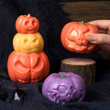 2808BA Skull Pumpkin Head Series Silicone Candle Mold DIY Halloween Horror Theme Sculpture Epoxy Plaster Soap Making Tool for Home Gift