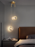 2407BA Accessible Luxury Starry Scandinavian Bedroom Study Long Line Chandelier