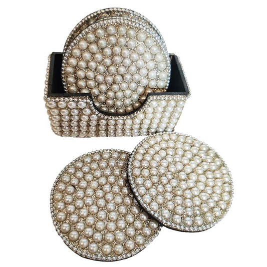Round Shaped Pearl Coasters